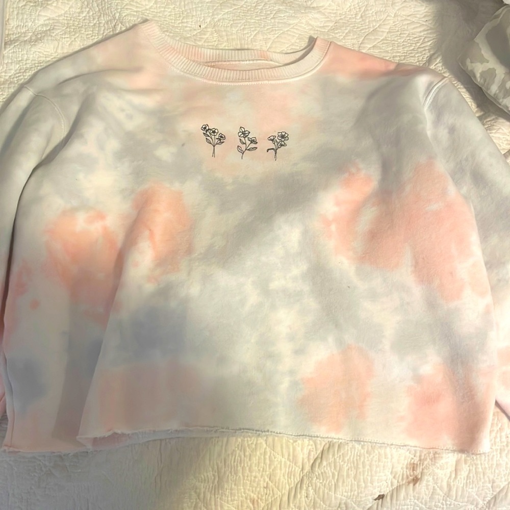 hollister cropped sweatshirt
